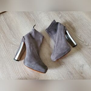 BRIAN ATWOOD Edeline Stretch Suede Platform Ankle Sock Boots size 6.5